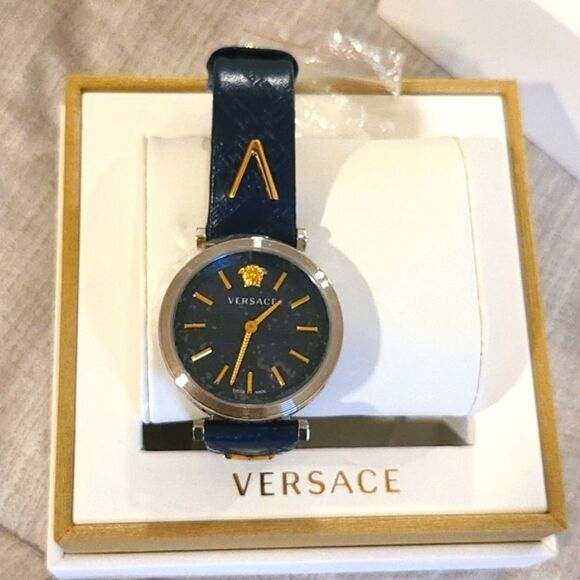 Versace V-Twist Blue Watch NEW - Picture 6 of 10